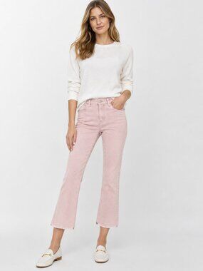 J Brand Selena Pink Cropped Kick-Flare Jeans Size 27 NWT